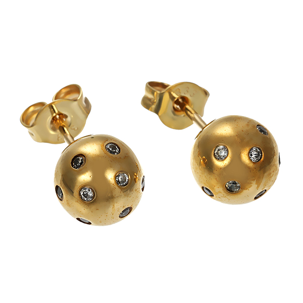 Ohrstecker, 8K, Gelbgold, Zirkonia