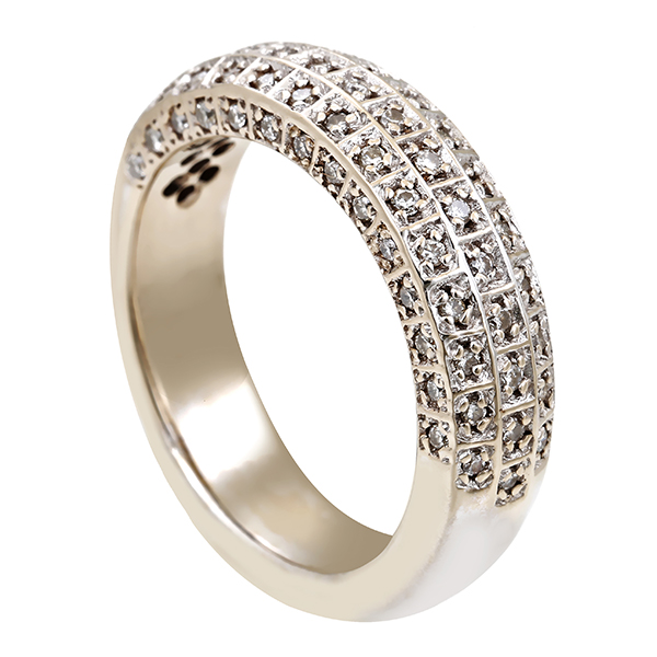 Diamantring, 14K, Weißgold, Brillanten 0,56 ct