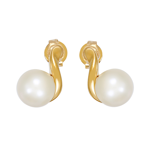 Ohrstecker, 14K, Gelbgold, Perle