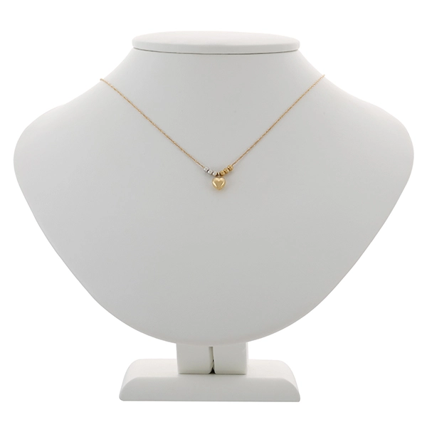 Collier, 18K, Gelb-/Weißgold, Herz