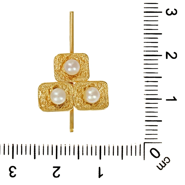 Anhänger, 14K, Gelbgold, Perlen