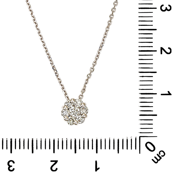 Collier, 18K, Weißgold, Brillanten