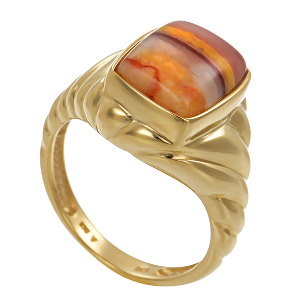 Ring, 9K, Gelbgold, Achat