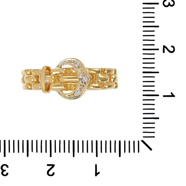 Diamantring, 18K, Gelb-/Weißgold, Brillanten