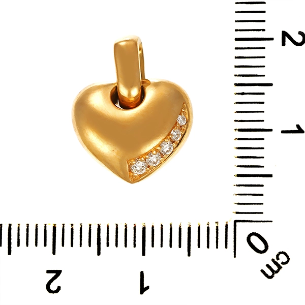 Anhänger, 18K, Gelbgold, Brillanten