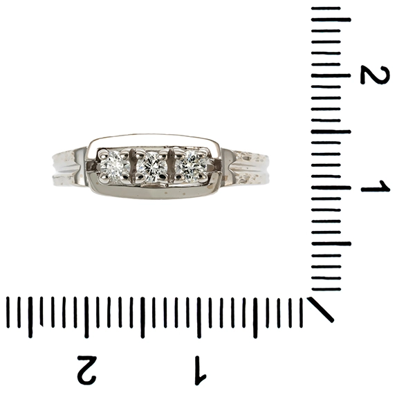 Diamantring, 14K, Weißgold, Brillanten 0,21 ct