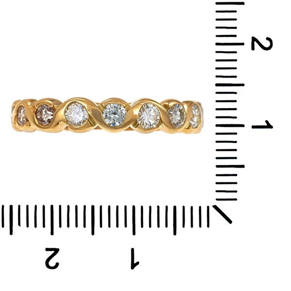 Ring, 14K, Gelbgold, Brillanten