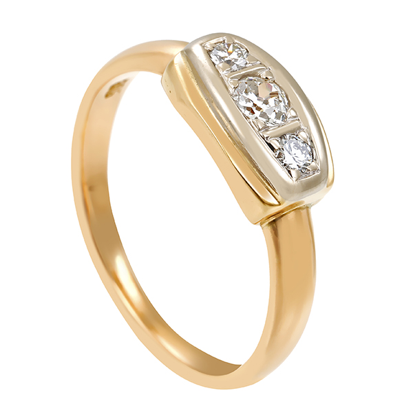 Diamantring, 14K, Gelbgold, Diamanten 0,20 ct