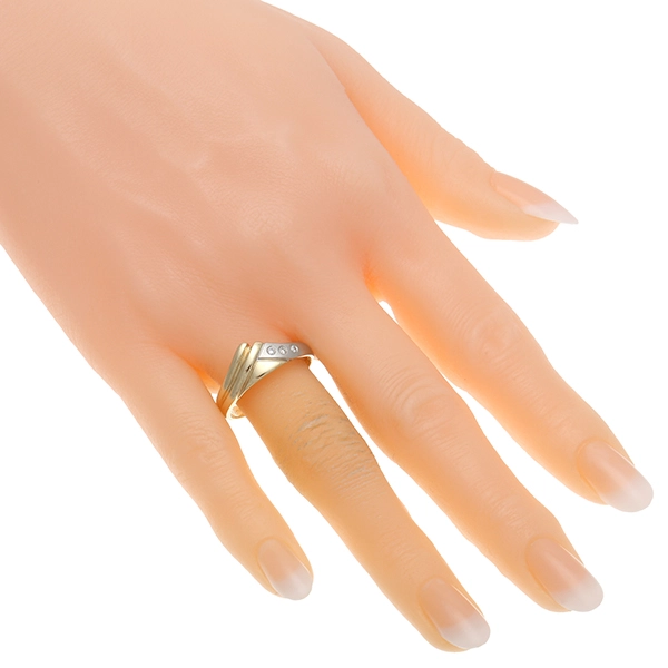 Ring, 14K, Gelb-/Weißgold, Brillanten, U59
