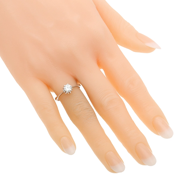 Diamantring, 18K, Weißgold, Brillant 0,45 ct