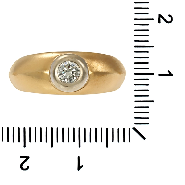 Brillantring, 14K, Gelb-/Weißgold, 0,25ct