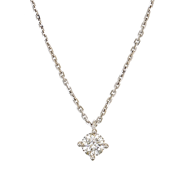 Collier, 14K, Weißgold, Brillant