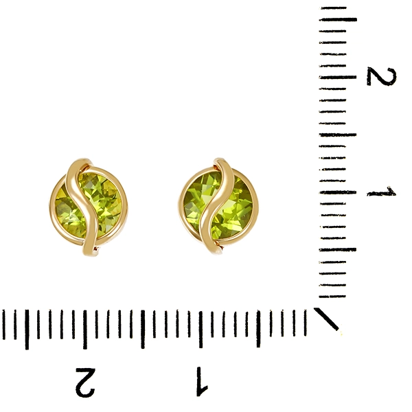 Ohrstecker, 14K, Gelbgold, Peridot
