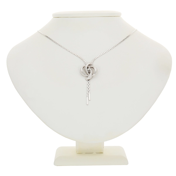 Collier, 14K, Weißgold, Diamant