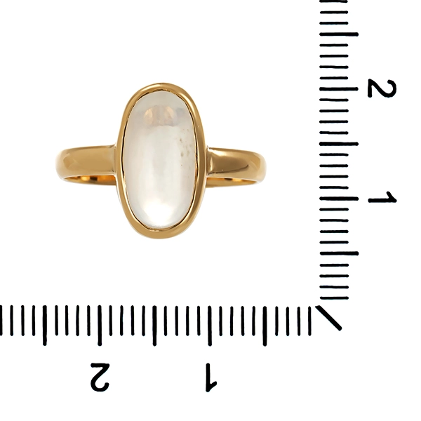 Ring, 18K, Gelbgold, Mondstein