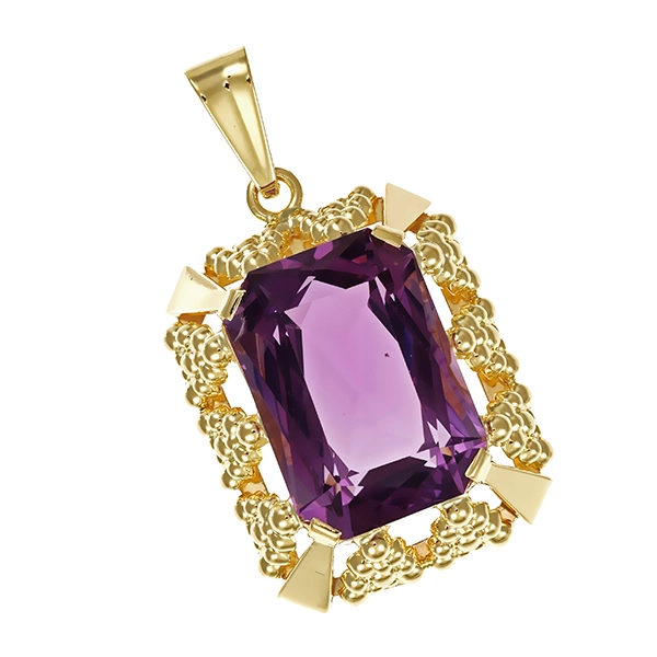 Anhänger, 14K, Gelbgold, Amethyst