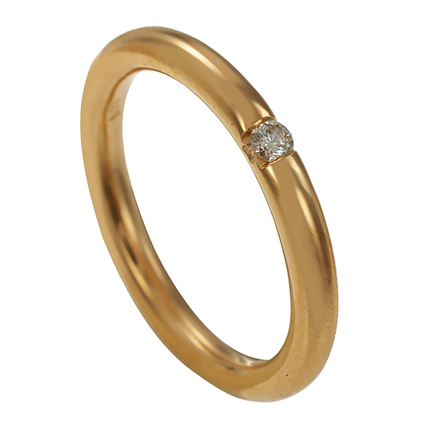 Diamantring, 14K, Gelbgold, Brillant