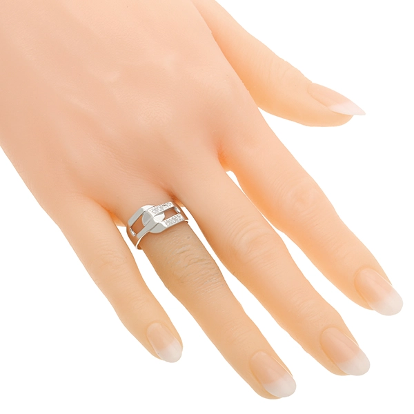 Diamantring, 14K, Weißgold, Diamanten