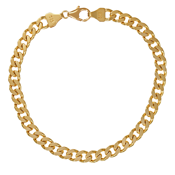 Armband, 14K, Gelbgold, Panzer