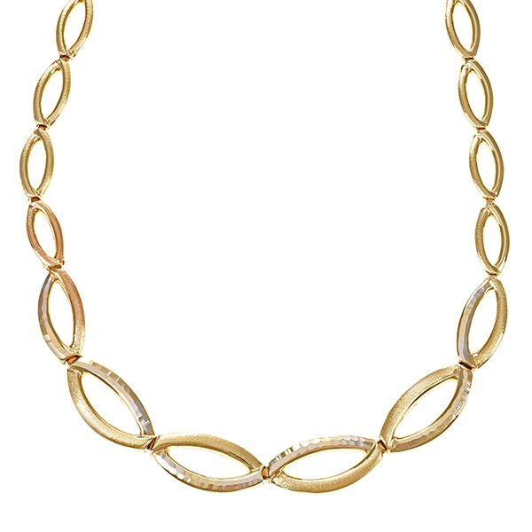 Collier, 14K, Gelb-/Weißgold