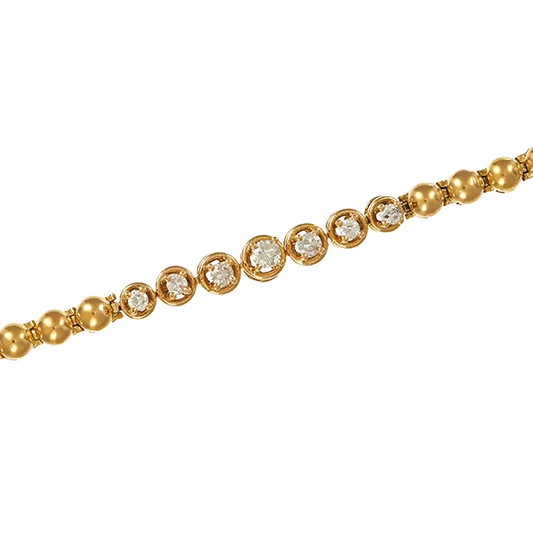 Armband, 18K, Gelbgold, Brillanten