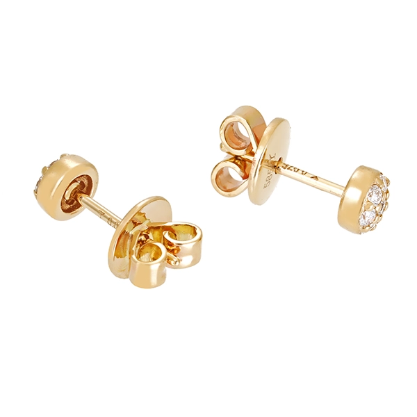 Ohrstecker, 14K, Gelbgold, Brillanten