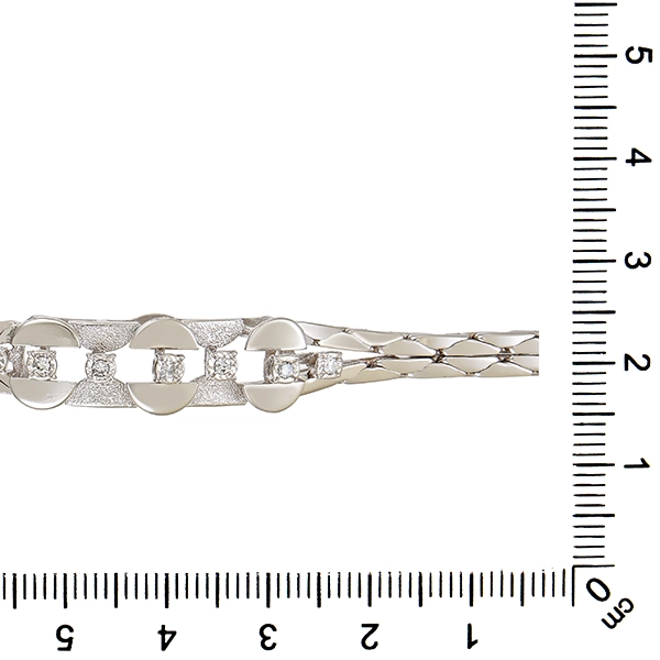 Armband, 14K, Weißgold, Diamanten