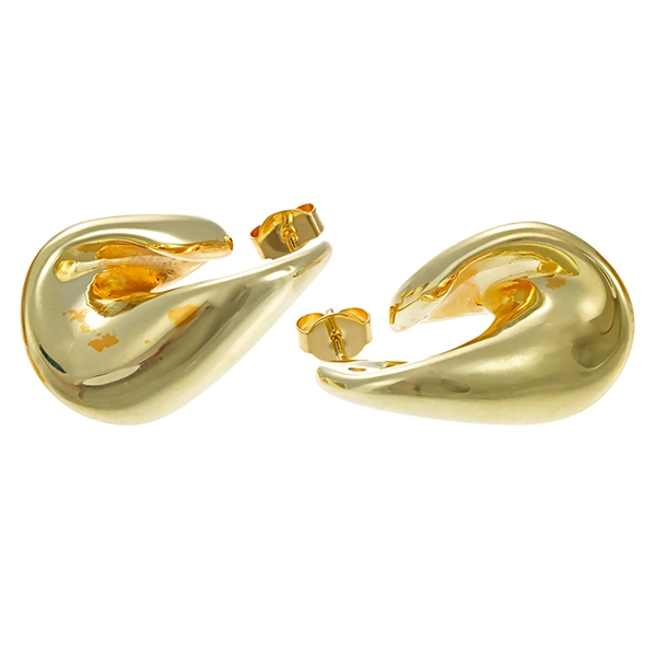 Steckcreolen, 14K, Gelbgold