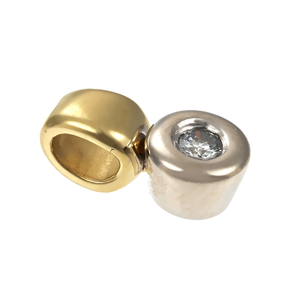 Anhänger, 14K, Weiß-/Gelbgold, Brillant