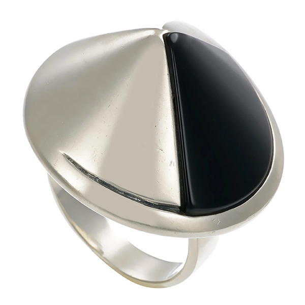 Ring, 925, Silber, Onyx