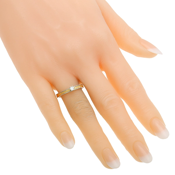 Diamantring, 14K, Gelb-/Weißgold, Brillant