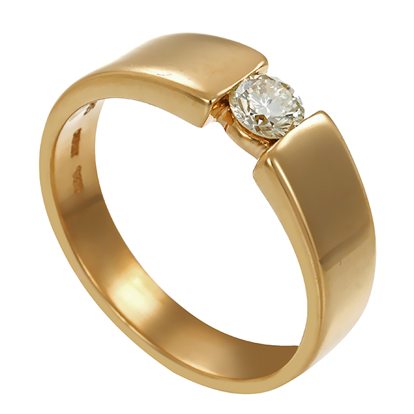Brillantring, 14K, Gelbgold, Christ, 0,35ct