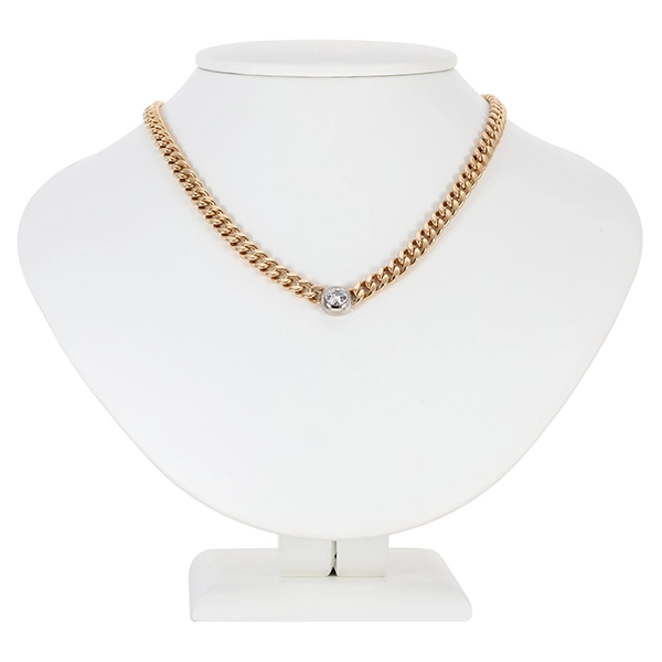 Collier, 14K, Gelbgold, Brillant, 0,75ct