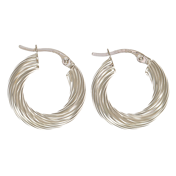 Creolen, 18K, Weißgold