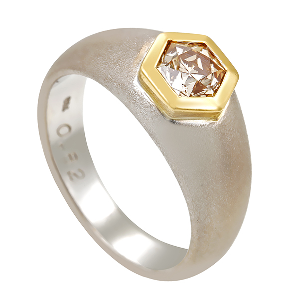 Diamantring, 18K, Gelb-/Weißgold, Diamant 0,82 ct