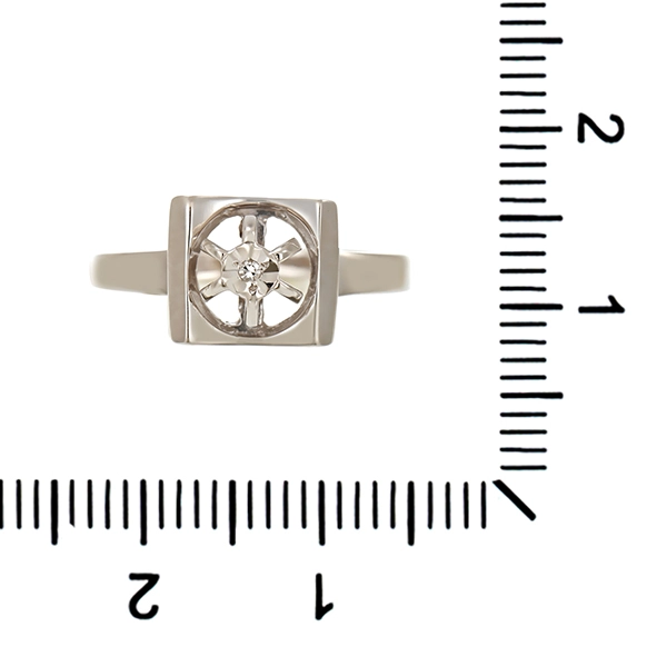 Diamantring, 14K, Weißgold, Diamant