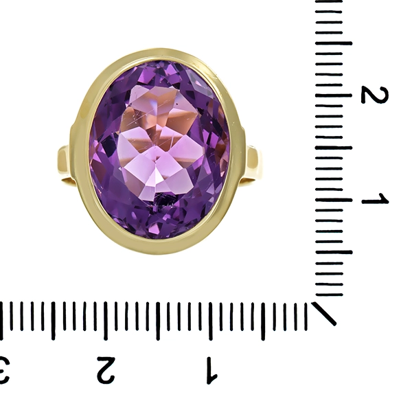 Ring, 14K, Gelbgold, Amethyst