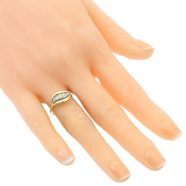 Diamantring, 14K, Gelb-/Weißgold, Diamant