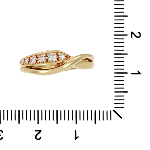 Diamantring, 14K, Gelbgold, Brillanten 0,18 ct