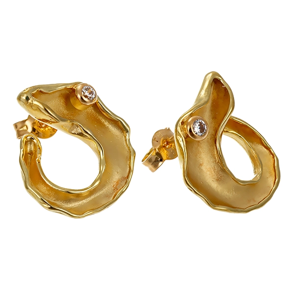 Ohrstecker, 8K, Gelbgold, Zirkonia