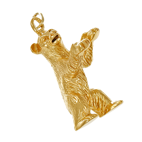 Anhänger, 18K, Gelbgold, Bär
