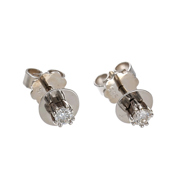 Ohrstecker, 14K, Weißgold, Brillanten