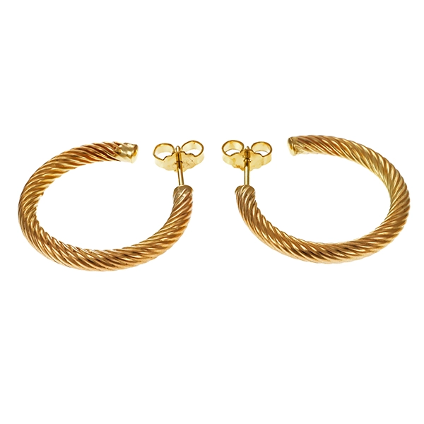 Steckcreolen, 8K, Gelbgold