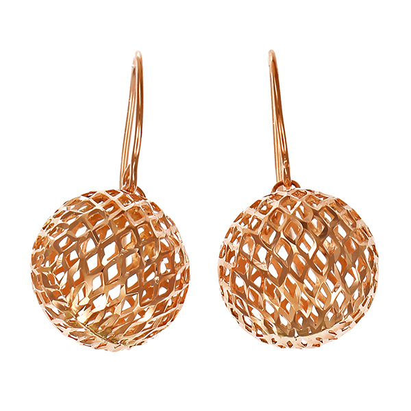 Ohrhänger, 10K, Rotgold, Kugel