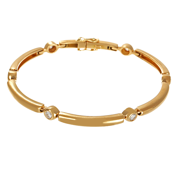 Armband, 18K, Gelbgold, Brillanten 