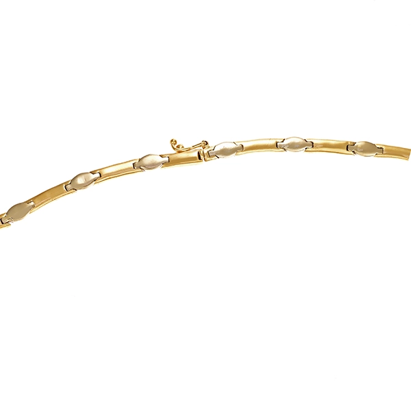 Collier, 14K, Gelb-/Weißgold, Brillanten, Rubine