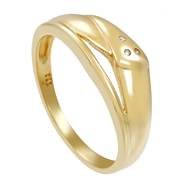 Diamantring, 14K, Gelbgold, Diamanten