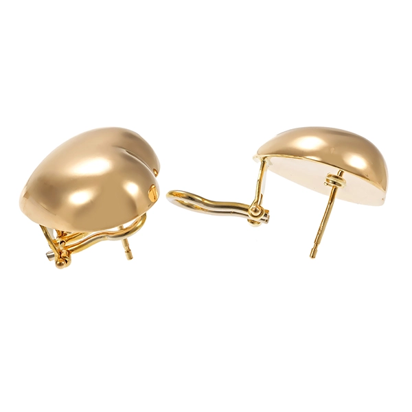 Ohrschmuck, 14K, Gelbgold, Herz Clip-Stecker
