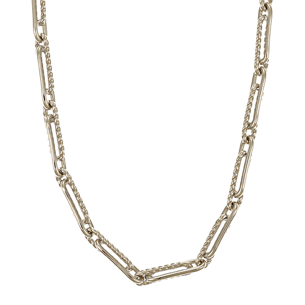 Kette, 14K, Weißgold, Endlos