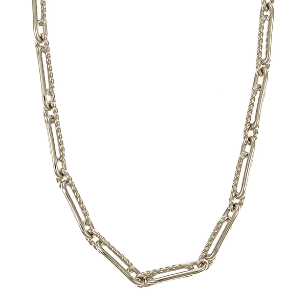 Kette, 14K, Weißgold, Endlos